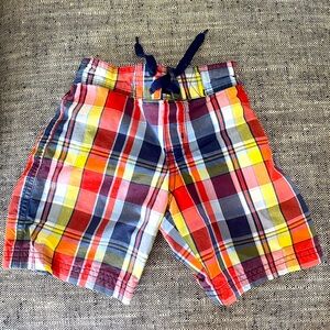 Janie&Jack boys swim trunk,multicolored plaid 3T